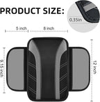 6 Pcs Grey Car Accessories Set, Sport Leather Steering Wheel Cover 14.5-15inch Universal, Microfiber Leather Car Center Console Cover, Seat Belt Cushion, Cup Holder Coaster (Black-Grey)