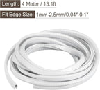 U Channel Edge Trim, 13.1ft Length Rubber Guard Seal Strip Edge Protector Fit for 1-2.5mm Edge, (15/64" W x 25/64" H) White