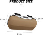 Sunglasses Holder for Car Sun Visor, Protective Automotive Eyeglasses Storage Case Hanger, Car Sunglass Holder Suitable for Truck and Sedan to Place Sunglass (Beige)