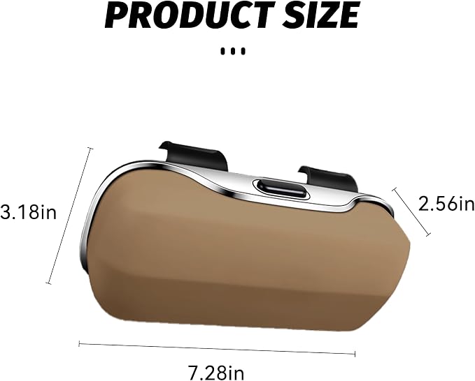 Sunglasses Holder for Car Sun Visor, Protective Automotive Eyeglasses Storage Case Hanger, Car Sunglass Holder Suitable for Truck and Sedan to Place Sunglass (Beige)