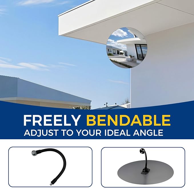 acrylic convex mirror 360-degree adjustable wide-angle indoor security mirror suitable for monitoring blind spots in parking lots Garage warehouses offices and traffic safety management (11.8in)