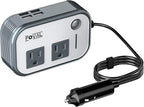 200W Car Power Inverter, 12V DC to 110V AC Car Inverte with 4 USB Ports Car Outlet Adapter, Power Inverter for Vehicles, Car Plug Adapter Outlet for Laptop Computer Charger (Gray)