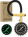 Tire Pressure Gauge 100PSI Heavy Duty Large 2" Glow Dial ANSI B40.1 Certified Air Chucks Accurate Reading with Extended Hose for Truck Semi Truck ATV Motorhome Cars & RV Accessories