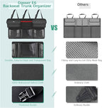 Oasser Back Seat Trunk Organizer Hanging Car Organizer Foldable Cargo Storage with 6 Large Pockets 3 Adjustable Straps 40x19inch
