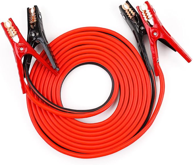 Super Heavy-Duty Jumper Cables for Car, Includes 4 Gauge Wire Conductor 20' Car Jumper Cables & 365 Days of Roadside Assistance