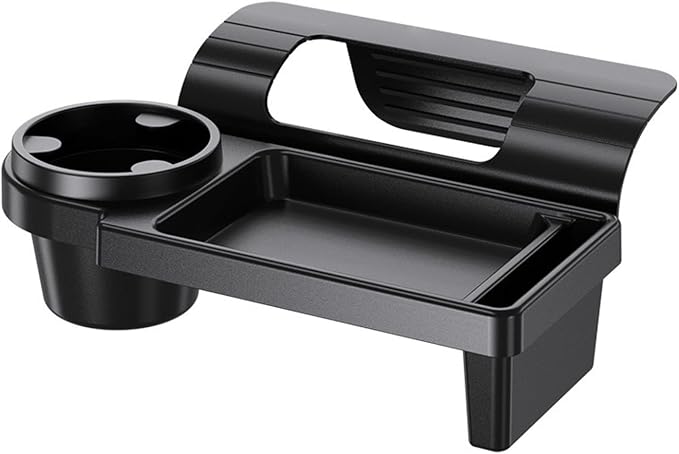 Car Cup Holder, Car Window Multifunctional Organizer, Vehicle Door Side Hanging Rack, Cell Phone Storage Box, Plug & Play Vehicle Storage with Sponge Pads, for Most Cars (Black #A)