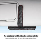 Car Sun Visor Organizer, PU Leather Vehicle Visor Document Storage Pocket for Sunglass Card Pen, Multifunctional Automotive Interior Holder Accessories, Universal Fit (Carbon Black/Red)