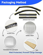 in-Channel Window Rain Guards Fit for Chevy Silverado/GMC Sierra 1500 2019-2026 Crew Cab, Extra Durable Window Visors Vent Visors Window Deflector Vent Shades Car Accessories -4 pcs