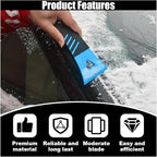 4PCS Snow and Ice Scraper for Car Windshield - Ice Snow Frost Removal Tool with Non-Slip Handle - Plastic Snow Scraper Auto Window Shovel Tool - Winter Windshield Defroster Tool No Scratch for Cars