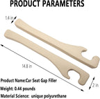 Car Seat Gap Filler Set of 2,Seat Gap Organizer, No Drop Seat Guard,Car Seat Accessories,Drop seat Gap fillers Between Seat and Console Stop Things from Dropping (Beige)