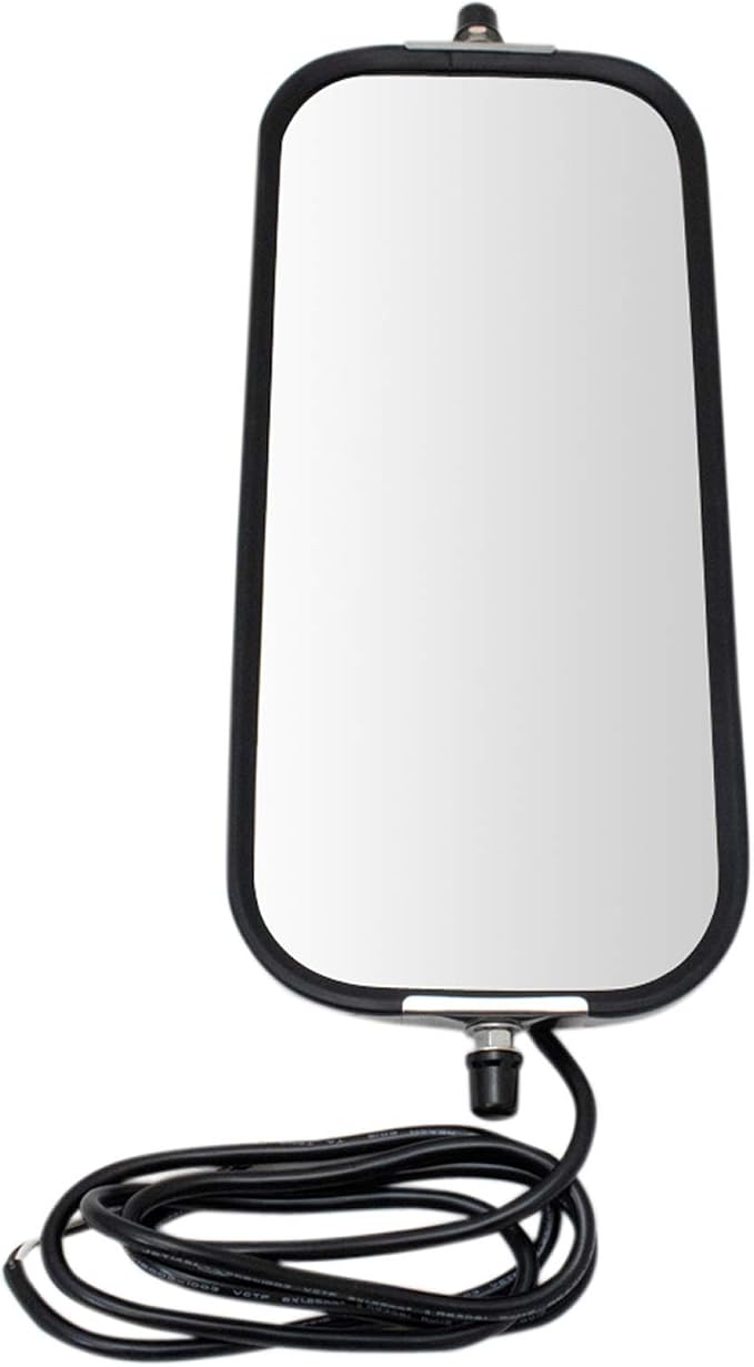 16" x 7" Stainless Steel West Coast Mirror Pair Peak Back Heated for HD Truck