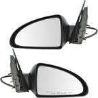 2 Piece Driver and Passenger Side Mirror Assembly Set Electric Adjustment Non-Heated No Memory Black Compatible with 2004-2008 Chevrolet Malibu GM1320287 GM1321287