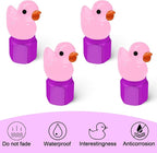 4 Pack Cute Duck tire Valve caps, Glow in The Dark Tire Valve Caps, Interesting and Practical Tire Decoration, Can be Used for Cars, Motorcycles, Trucks, and Bicycles.(Pink)