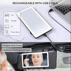 Universal Car Sun Visor Vanity Mirror with LED Lights & Touch Dimming | Car vanity mirror,Car makeup mirror, Makeup mirror for car, Rechargeable Vanity Mirror for Women,3 Color Modes,Car Mirror