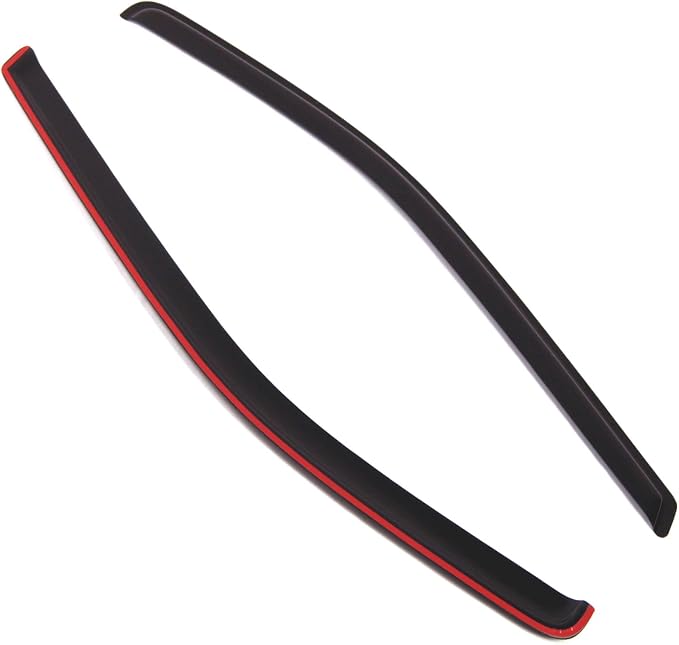 WD2-443 Dark Smoke 2 Pcs Set Window Visor (Outside Mount) Deflector Rain Guard Compatible with 1998-2003 Toyota Sienna
