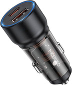 USB C Car Charger, 75W Mini Cigarette Lighter USB Charger | 45W PD&QC 3.0 USB C Fast Charge,Mini Cigarette Lighter Adapter for iPhone 17 16 15 14 Pro Max,Samsung S26 S25,Note,Pixel,iPad