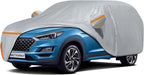 Car Cover for 2020-2026 Hyundai Tucson LWB, Waterproof Custom-fit All Weather Sun Rain UV Snow Dust Protection Windproof Outdoor Tucson Full Car Cover with Door Zipper & Cotton Lining-Gray