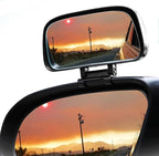 Blind Spot Mirror - Adjustable 360 Rotation Car Auxiliary Convex Wide Angle Mirror - Snap-On Clip for Side Rearview - Universal for Cars, Trucks, SUVs