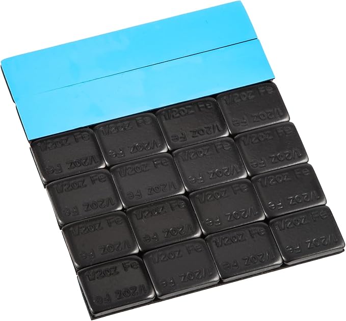 Upgraded Wheel Weights 1/2oz, 0.5oz, Black - 24PCS Adhesive Stick on Wheel Weights, 12oz/Box, Perfect for Cars/Trucks/SUVs/Motorcycles
