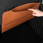 2PCS Car Kick Mat, Anti-Scratch Waterproof Anti-Slip Vehicle Back Seat Protector with Storage Pockets, Automotive Interior Seat Back Covers, Universal for SUV RV Truck (Red Brown)