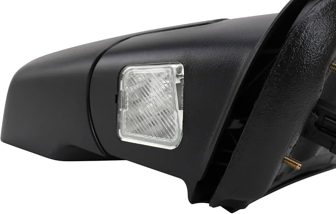 Passenger Side Power Mirror Chrome Cover Puddle Light Smooth Black Compatible with 2006-2010 Ford Explorer 2007-2010 Explorer Sport Trac FO1321417