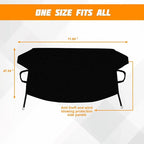 Zpana Car Windshield Snow Cover, 2 Layers Waterproof Windproof Oxford Fabric Windscreen Protection for Frost Ice Sunlight, All Weather Automotive Sun Shade Windshield Cover, Universal Fit