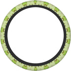 Cute Frog Steering Wheel Cover for Women,Universal Auto Steering Wheel 14-15 Inch Car Interior Accessories with 2PCS Car Coasters,Suitable for Men and Women