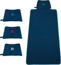 3-in-1 Multipurpose Towel - Bath Towels and Waterproof Car Seat Protector, Absorbent Gym Towel Cover After Workout for Yoga, Swimming, Camping, Beach - Microfiber Cover & Car Accessories - Blue
