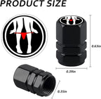 4Pack Funny Tire Valve Caps Universal Tire Air Cap Valves Stem Covers | Aluminum Alloy Rust-Proof Valve Stem Caps, for Auto SUV Truck Motorcycle Bicycle, Funny Gifts for Women Men Drivers