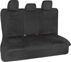 AquaShield Waterproof Black Rear Split Bench Seat Covers for Trucks Rear Seat Cover Only - Black Car Seat Covers, Back Seat Covers Only - Durable Neoprene Spill Resistant for Kids & Dogs
