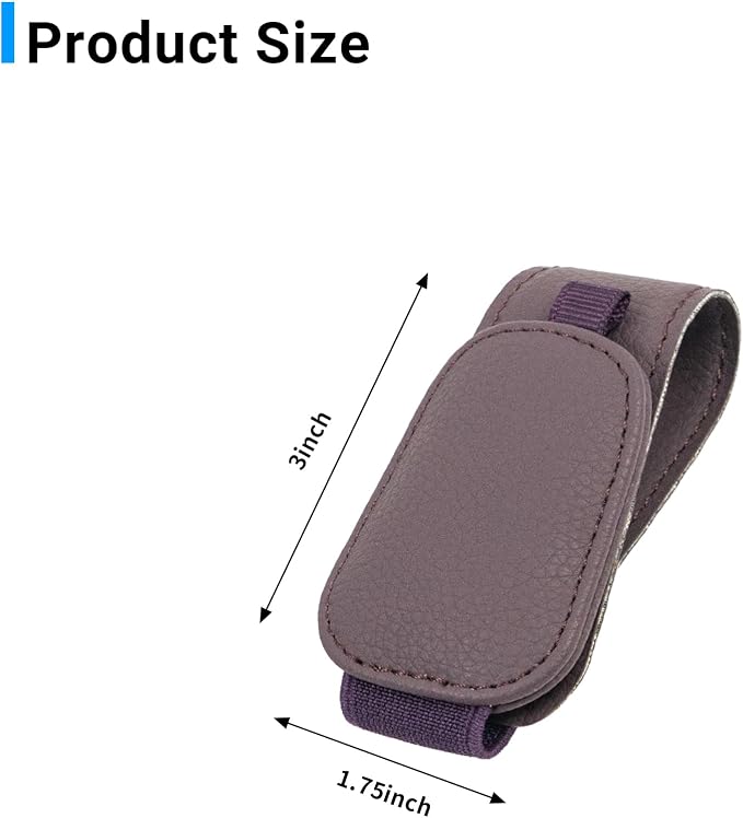 2 Packs Magnetic Sunglass Holder for Car Visor (Purple) | Magnetic Interior Car Accessories