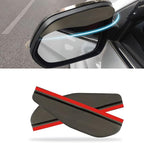 2Pcs Carbon Fiber Car Side Mirror Rain Visor Guard, Auto Mirror Rain Eyebrow Guard, Universal for Cars, Trucks and SUVs (Transparent Black)