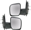 2 Piece Driver and Passenger Side Mirror Assembly Set Manual Adjustment Non-Heated No Memory Textured Compatible with 2007-2008 Ford E150 E250 E350 Super Duty E450 Super Duty FO1320337 FO1321337
