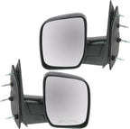 2 Piece Driver and Passenger Side Mirror Assembly Set Manual Adjustment Non-Heated No Memory Textured Compatible with 2007-2008 Ford E150 E250 E350 Super Duty E450 Super Duty FO1320337 FO1321337
