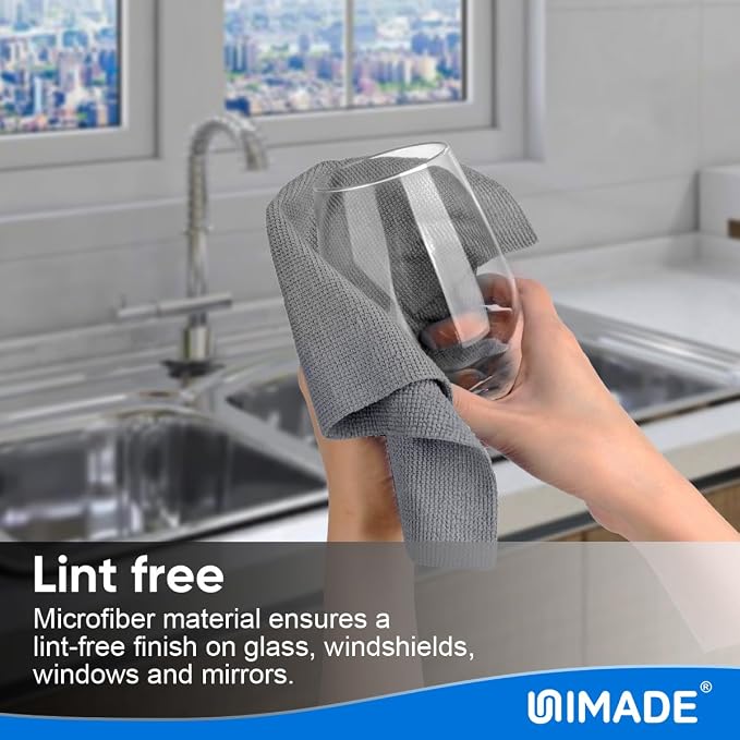 Microfiber Cleaning Cloth, 20 Pack Reusable Microfiber Towels for Cars Lint Free Cleaning Shop Towel Rags for Home Kitchen Automotive Bar Mechanic Restaurant Garage, 11.5"x 11.5", Grey
