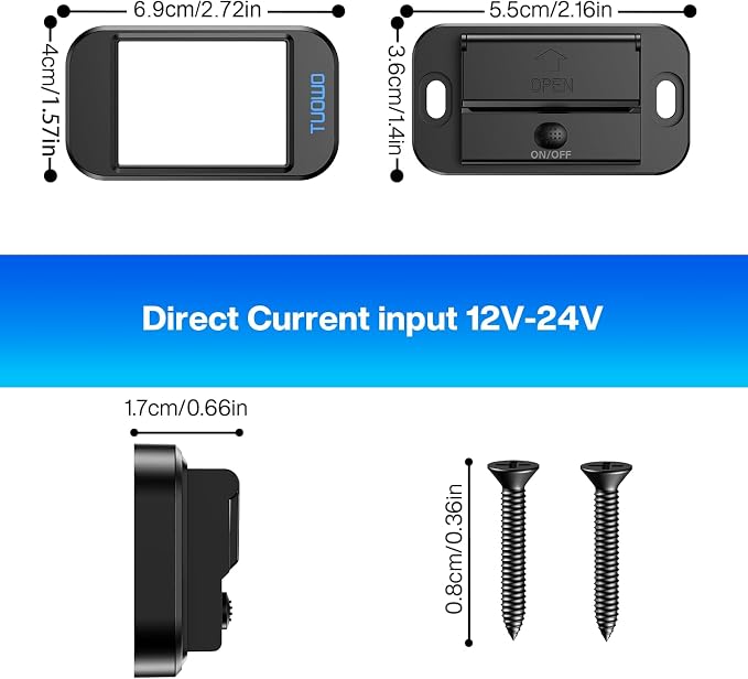 USB Outlet Panel 4-Pack - 54W Fast Charging Type-C PD 36W + USB-A QC 3.0 18W 12V/24V Surface Mount for RV Marine Truck Bus Golf Cart