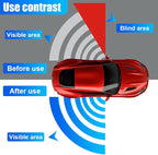 2PCS Blind Spot Car Mirror - HD Glass Framed Convex Car Side Mirror Blindspot - Up&Down Adjustable Wide-Angle Rear View Auxiliary Mirrors with Self Adhesive for Cars SUVs Trucks(Rectangular)