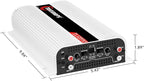 TS 1200x4 Amplifier Car Audio 1200W RMS 2 Ohms 4 Channels 2 Bridged Channels, Full Range Crossover Fixed RCA/Wire Input - Multichannel Class D