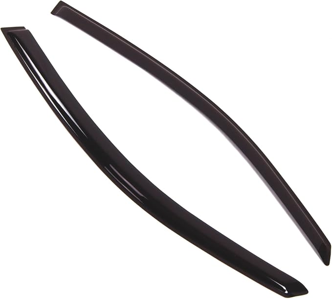 WD2-176RM Dark Smoke 2 Pcs Set Window Visor (Outside Mount) Deflector Rain Guard Compatible with 2000-2007 Ford Focus Hatchback