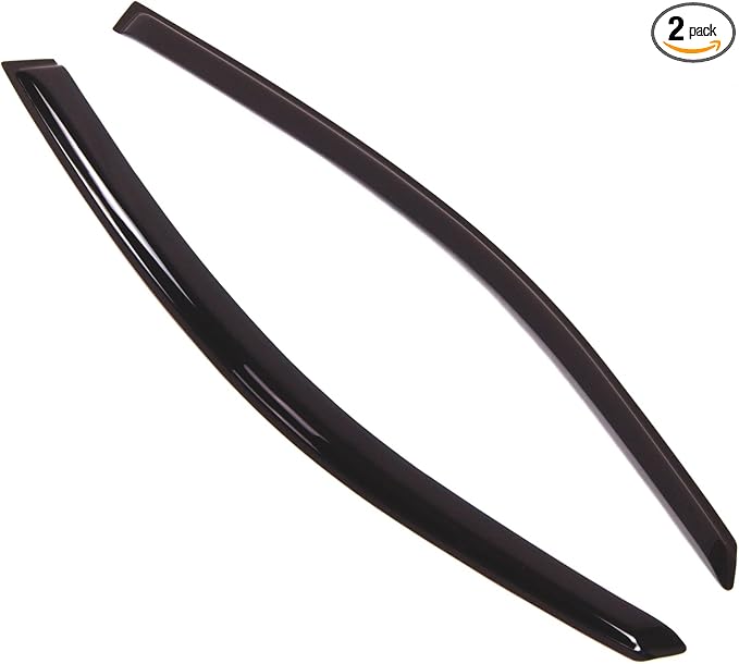 Outside Mount Window Vent Visors Rain Guards Compatible with Ford Focus Hatchback 2000-2004 | Side Window Wind Deflectors Rain Shields | Smoke Tinted, 2 Pcs Set, DGWV-176