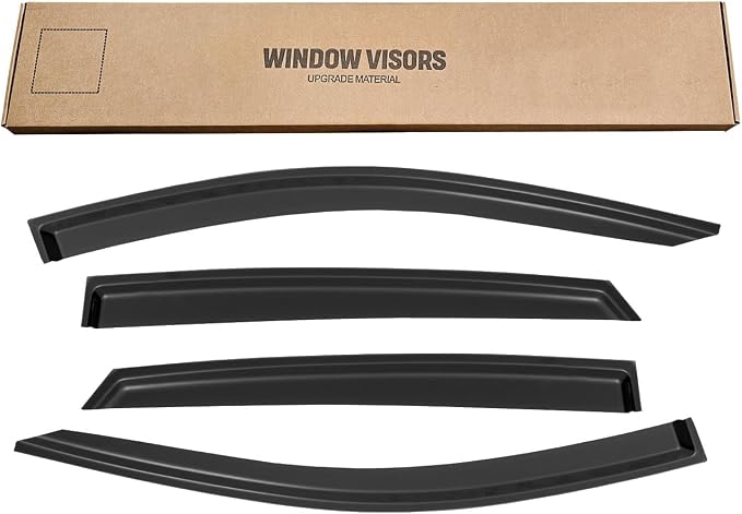 Window Rain Guards for Honda Accord 2018-2023, Window Visor Guards Wind Deflectors Vent Shade Vent Visors Rain Shields Sun Side Shatterproof 2019 2020 2021 2022, Tape-on/Outside-Mount
