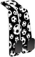 Car Seat Back Storage Hook, Funny Car Purse Hook, Cute Vehicle Storage Organizer for Purses Handbags Soccer Ball Pattern