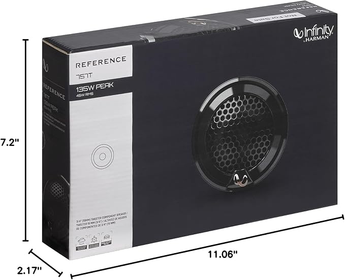 REF757T 0.75 Inch Car Tweeters - Pair