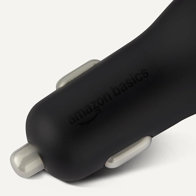 Fast-Charging Car Charger, Dual-Port, 1 USB-C + 1 USB-A, 32W, Multi-Device Compatibility, Safety Features, Black