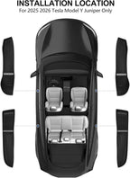 4Pcs Door Side Storage Box for Tesla Model Y Juniper 2025 2026 Front & Rear TPE Car Door Organizer Tray Anti Slip Easy to Clean Car Interior Accessories