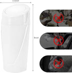 Wevdn Car Trash Can Bin with Lid, Mini Leakproof Vehicle Side Door Cup Holder Trash Can with Lid, Multipurpose Organizer Portable Garbage Bin for Cup Holder Car Home Office (White)