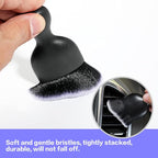 Car Interior Detailing Brush,Soft Bristle Cleaning Brush Car Detailing Brush Dusting Brush,Car Interior Cleaning Tool,Auto Detail Brush Car Dash Duster Brush (Black&White)