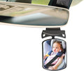 Stick On Car Baby Mirror, Adjustabe HD Glass Convex Wide Angle Interior Rearview Baby Rear Facing Mirror (Framed Rectangle, Small, 3.3" X 2.5")