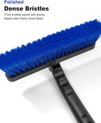 33 Inch Snow Brush and Ice Scraper for Car Windshield, Extendable Snow Scraper and Brush with Foam Grip for Truck SUV Vehicle Window - Blue
