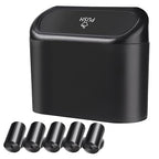 Car Trash Can, 1.0 Liters, Plastic, Trash Can Set, Multi-Purpose, Easy to Install, Includes 75 Garbage Bags